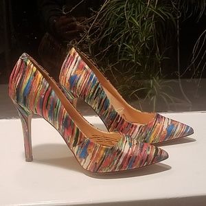 AMAZING neon pumps high heels 5” heel, size 7.5